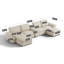 Canapé modulaire 4 places avec 2 repose-pieds et table de bout-800335377