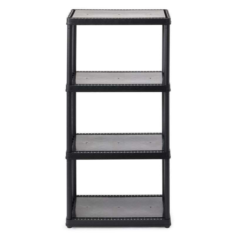 Gracious Living 4 Shelf Fixed Height Solid Light Duty Home Storage Unit