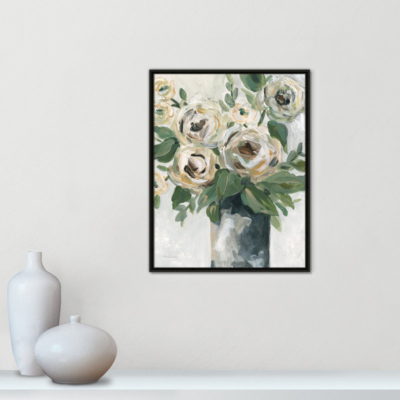 Impression florale de profondeur par Carol Robinson, Espresso, H 29,5 po x l 23,5 po x P 2 po