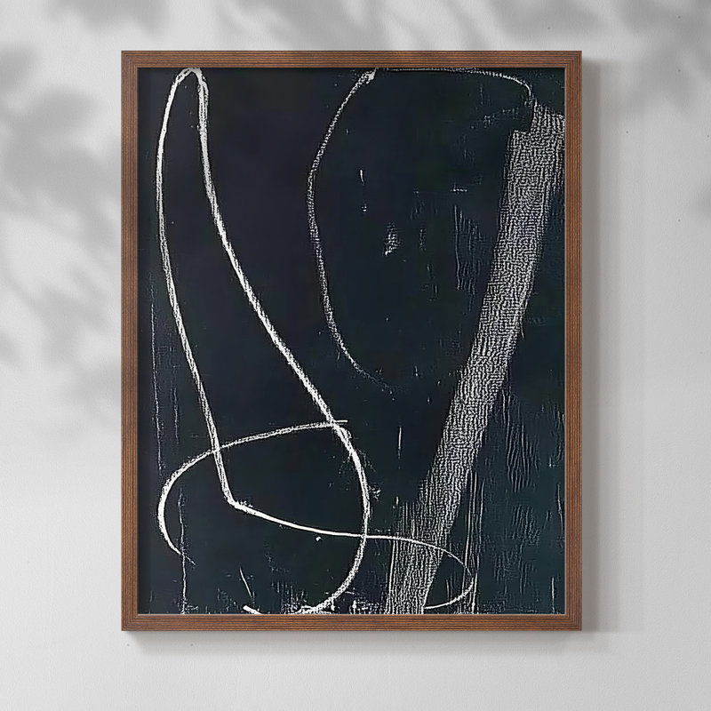 "ABSTRACT Series DCVII" par J Paul, Noyer, H 11 po x l 9 po