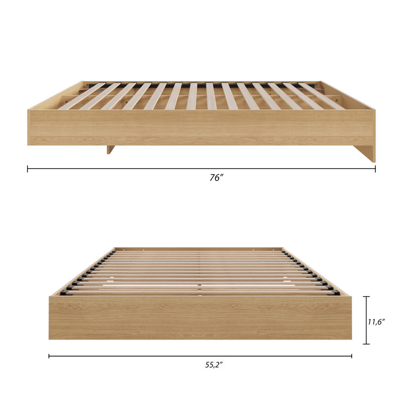 Aristocles Platform Bed, Full, Natural
