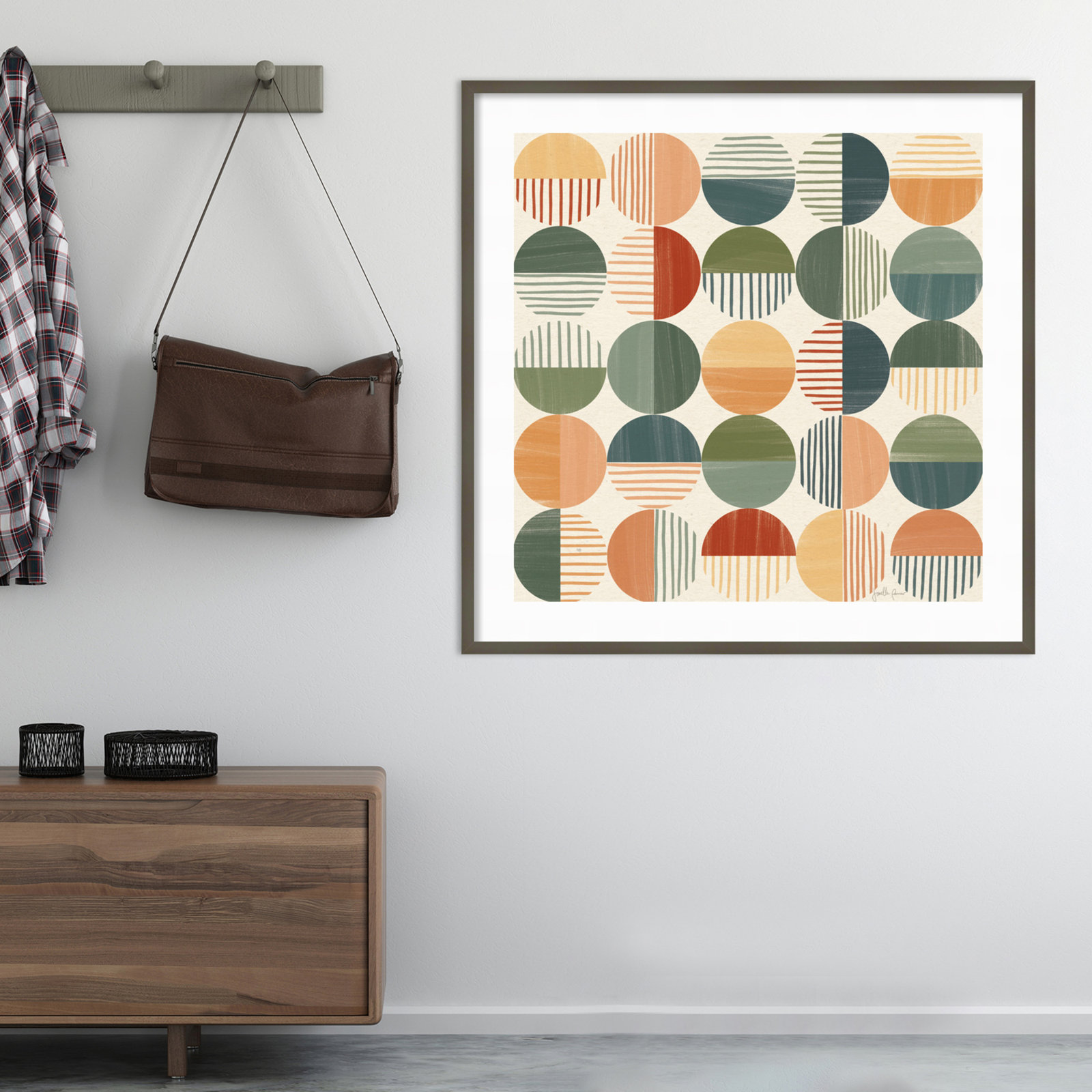 Born To Roam Pattern II, Gray, 41" H x 41" W x 1" D