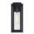 1-Light 15.5" Black Outdoor Wall Sconce with Glass Shade