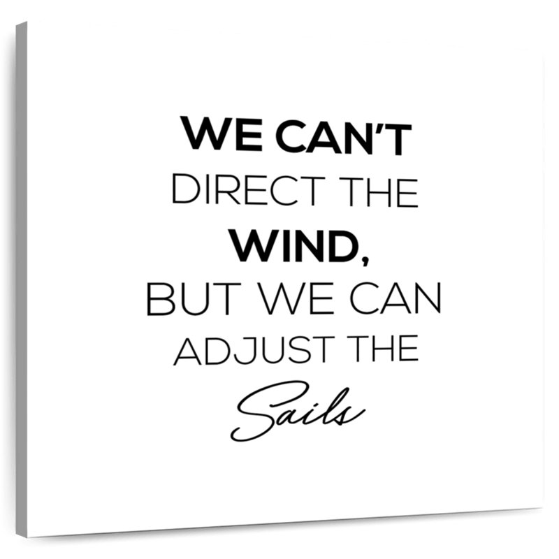 Tergel Adjust The Sails Quote, 16" H x 16" W
