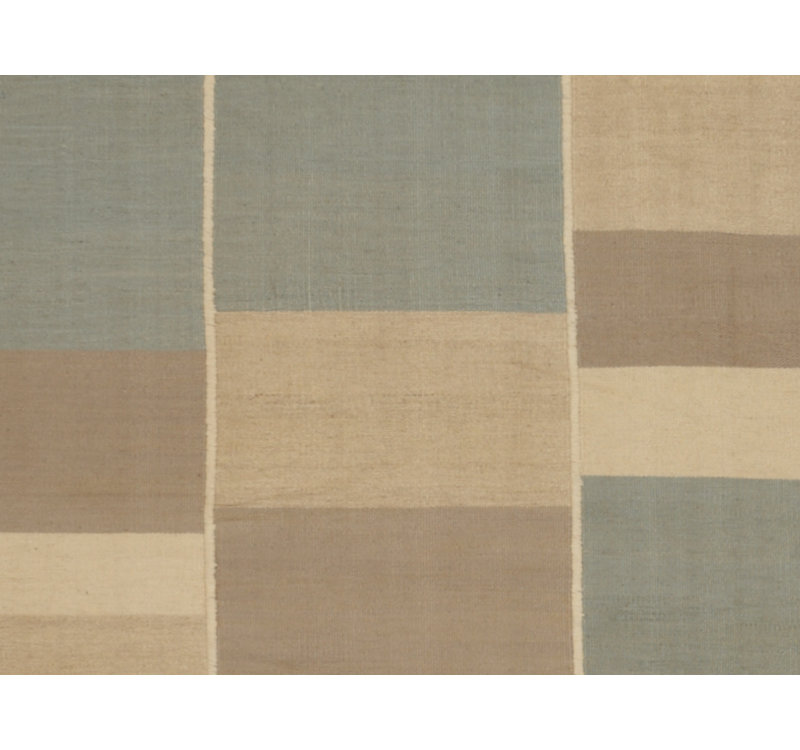 Geometric Area Rug in Brown/Light Blue