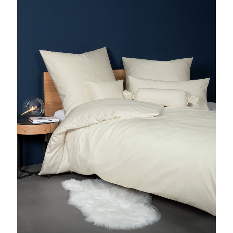 Colors Cotton Solid Colour Duvet Cover Set with Pillowcases, 200 x 200 cm - 2 Pillowcase (80 x 80 cm), Light grey