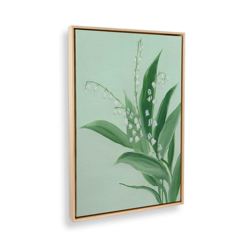«Lily of the Valley II» par Grace Popp, reproduction d'art sur toile, H 18 po x l 12 po, Toile à cadre flottant, Tanné