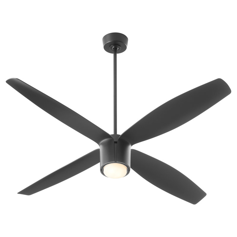 Keston 60'' Ceiling Fan with LED Lights, Black