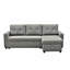 Canapé-lit modulaire convertible en forme de L convertible, meubles d'appoint élégants, canapé-lit escamotable pour petits espaces et salons, gris-131519696