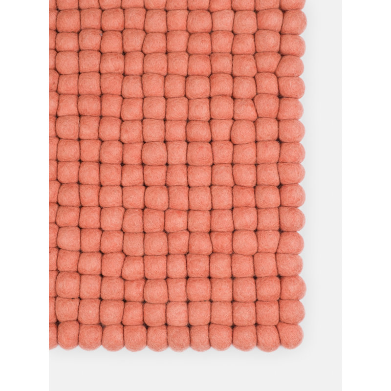 Round Solid Colour Wool Hand Woven Area Rug, Rectangle 90 x 130cm