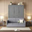 Grand lit escamotable 66,8 po avec canapé convertible peu encombrant-1466390391
