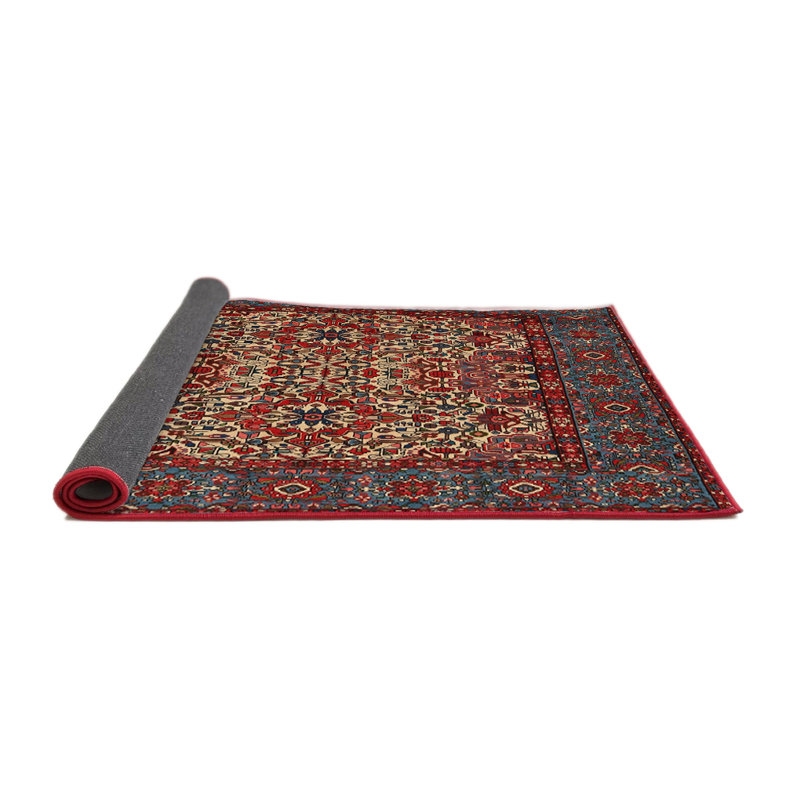 Tapis oriental rouge / bleu / ivoire, Rond 8 pi