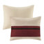 Édredon rouge très grand - 3 pièces de coussin décoratif en faux suède, jupe de lit 7 pièces