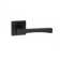  Wave Design Door Handles in Matt Black Finish with 3 Lever Lock, 2 Keys, Keyhole Escutcheon and 1 Pair Ball Bearing Hinges