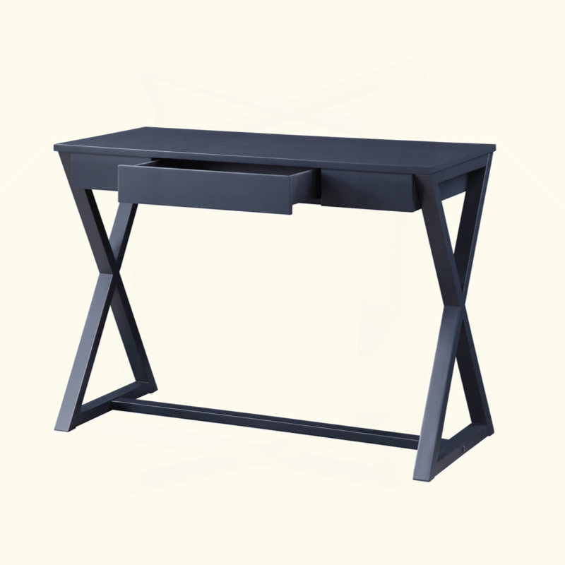 Rectangular Console Table With 1 Drawer, Charcoal