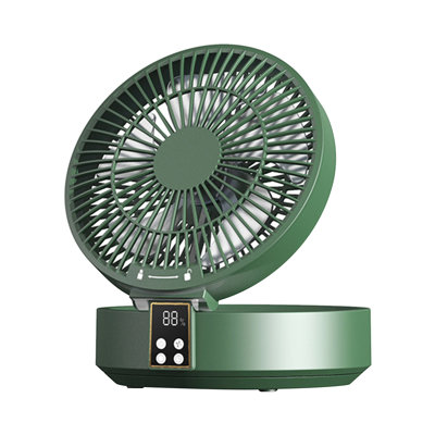 Kbndieu Desktop Fan USB Charging Foldable Small Fan Portable Shaking Head Multifunctional Wall Mounted Fan