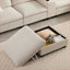 Canapés modulaires | Canapé modulaire en forme de U de 140 po à 6 places pour salon, repose-pieds avec porte-gobelet USB | Velours côtelé | Beige