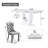 5-Piece Modern 63" Rectangular Faux Marble Dining Set with upholstered Tufted Velvet Chairs-880560166