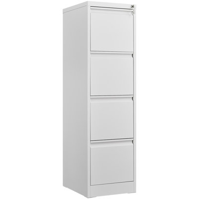 4-drawer Vertical File Cabinet With Lock – Metal Filing Cabinet For Home/office, 120lbs Top Capacity, Full-extension Silent Rails, Adjustable Hanging Rods (letter/a4/legal), Anti-tilting Interlock, 2 Foldable Keys