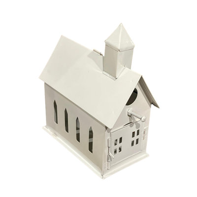 Maison d'oiseaux Country Church, blanc