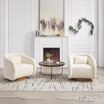 Fauteuil d'appoint rembourré pivotant à 360 degrés Teddy, fauteuil confortable en forme de citrouille pour adultes, salon, chambre, sièges de bureau