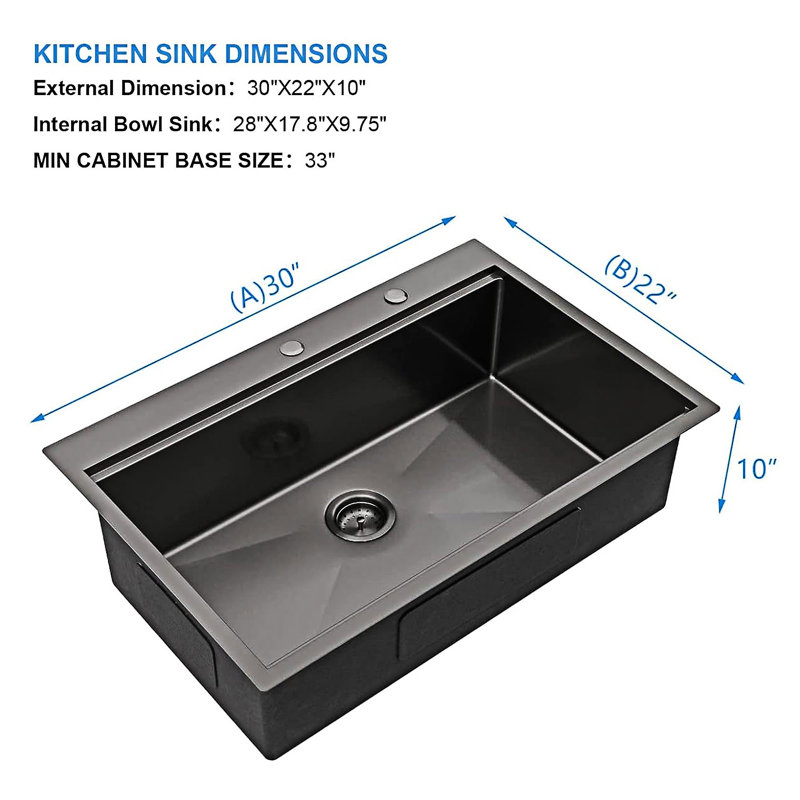 Drop In Kitchen Sink Workstation Sink