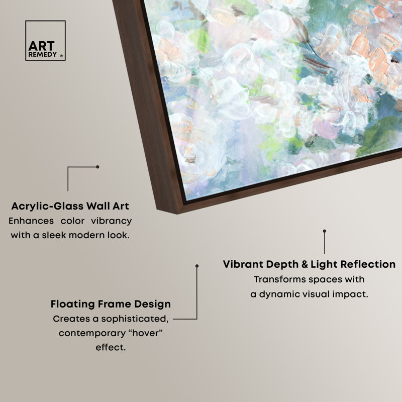 «Brighten My Day II», grande reproduction sur toile encadrée de 3 pièces par Art Remedy, cadre en noyer, 44 x 22, 23"H x 45"W