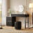 Edorta 55.1" W Marble and Solid Wood Makeup Vanity Set-1540000711