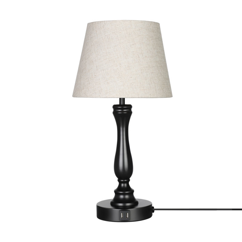 Lampe de table noire 19 po avec contrôle tactile Maestas, Beige