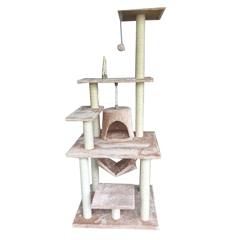 Dabney 65'' H Cat Tree, Beige