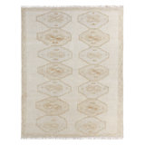 Jaipur Living Ismail SEV05 Handknotted Medallion Ivory and Gray Area Rug (10'x14')