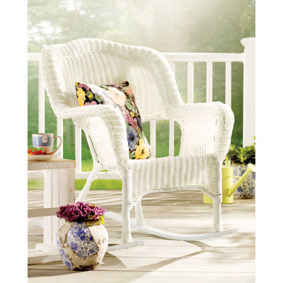 Chaise berçante de patio en résine Hishen