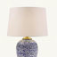 Lampe de table bleue en céramique