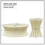 Ensemble de 2 tables basses en fibre de verre robuste pour salon