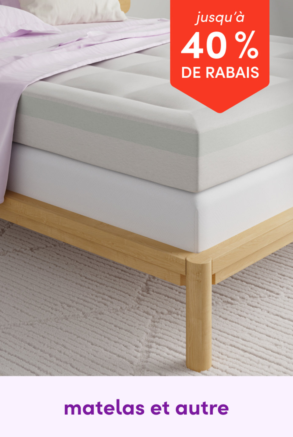 Matelas et autres : jusqu’à 40 % DE RABAIS