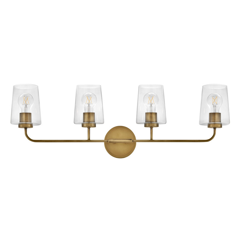Verbena 4 - Light Dimmable Vanity Light, Heritage Brass