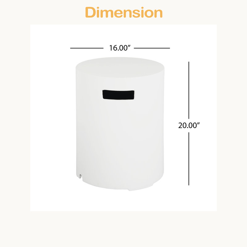 Porte-réservoir / table d'appoint 16 x 20 pouces MGO, Blanc