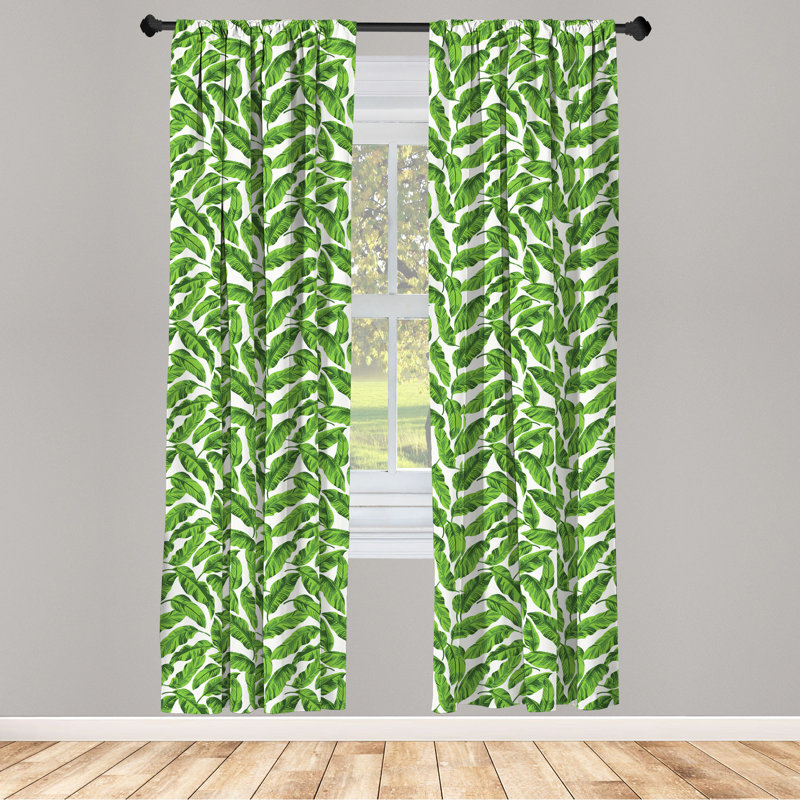 Panneaux de rideaux semi-transparents avec passe-tringle, 28 po x 63 po
