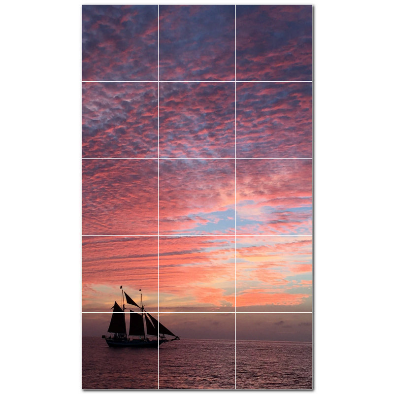 Murale décorative en céramique 4,25 po x 4,25 po