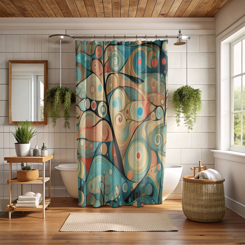 Rideau de douche Merry Tree - Premium, H 74 po x l 71 po