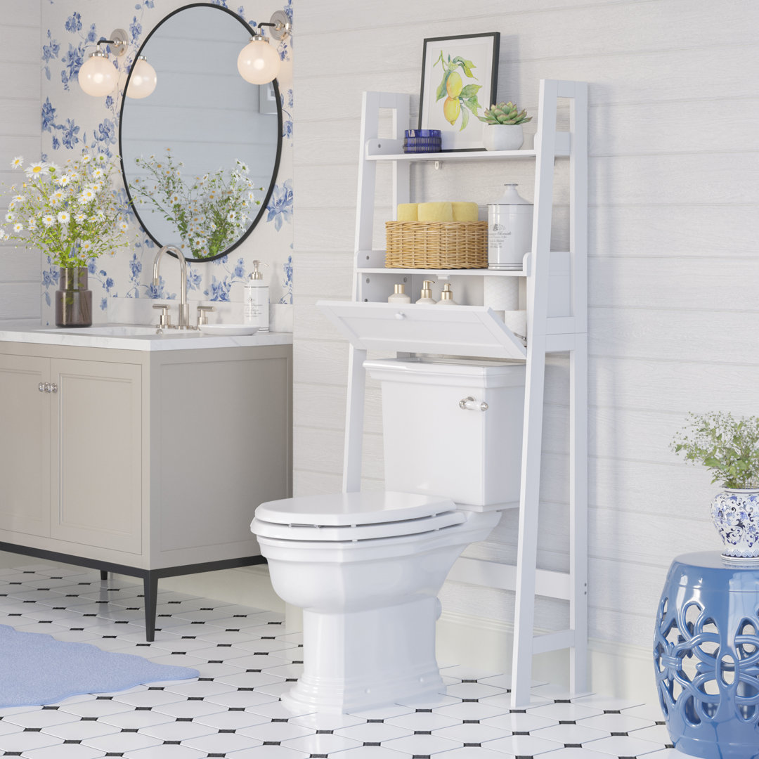 RiverRidge Amery Over the Toilet Bathroom Spacesaver Wall Medicine Storage Shelves with Drop Down Door - White RiverRidge Home