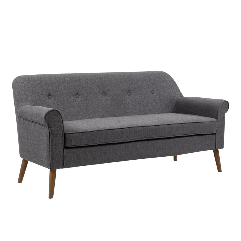 Dorita 67.3'' Wide Loveseat, Gray Polyester Blend