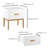 Modern White Nightstand With Drawer And Wood Legs, Minimalist Bedside Table With Handle For Bedroom, Living Room, Apartment