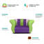 Fauteuil club en microsuède Espere Kids-1710375412