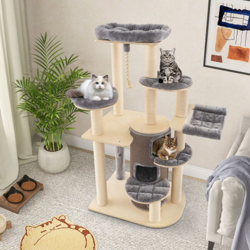 Multi-Level Cat Tree With 3-Storey Cat Condo