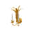 Palm Two Arm Tole Wall Sconce In Gold Leaf