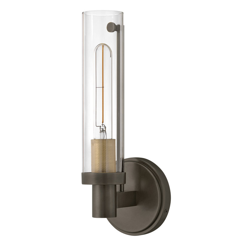 Hinkley Vaughn Medium Single Light Sconce, Black Oxide