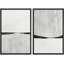 "Abstract Landscape Neutral Minimalist", art mural encadré sur toile, 2 pièces, reproduction d'art-1209984753-1264141464