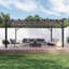Pergola en aluminium avec finition thermolaqué grise et toile réglable Florence-39493270-39493083