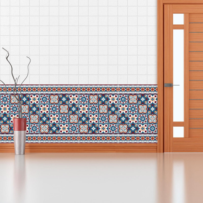 25.4cm W x 25.4cm L PVC Peel and Stick Mosaic Tile